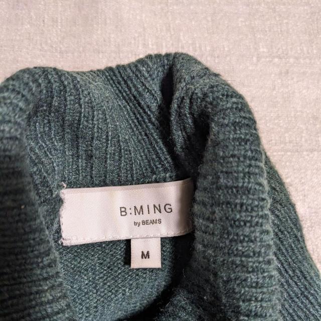 B:MING by BEAMS タートルネック ニット ウール セーター 緑 グリーン < ブランド B:MING by BEAMS タートルネック ニット ウール セーター 緑 グリーン < ブランドの