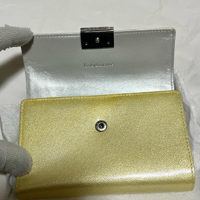 PINKY&DIANNE ピンキー&ダイアン 二つ折り財布 イエロー エナメル プラチナ 三つ折り財布 < ブランド PINKY&DIANNE ピンキー&ダイアン 二つ折り財布 イエロー エナメル プラチナ 三つ折り財布 < ブランドの