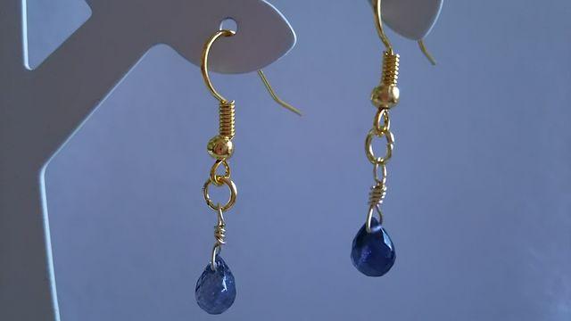 ☆handmade天然石ピアス☆宝石質アイオライトAAA☆ブリオレットカット☆ < 女性アクセサリー/時計  ☆handmade天然石ピアス☆宝石質アイオライトAAA☆ブリオレットカット☆  < 女性アクセサリー/時計の