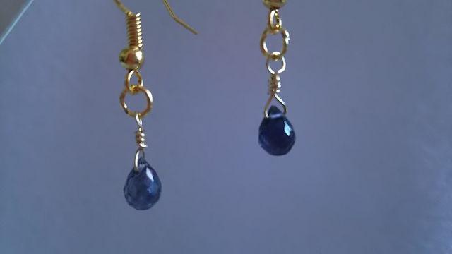 ☆handmade天然石ピアス☆宝石質アイオライトAAA☆ブリオレットカット☆ < 女性アクセサリー/時計  ☆handmade天然石ピアス☆宝石質アイオライトAAA☆ブリオレットカット☆ < 女性アクセサリー/時計の