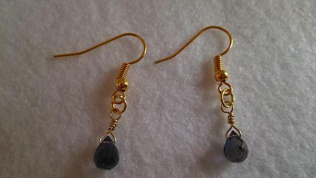 ☆handmade天然石ピアス☆宝石質アイオライトAAA☆ブリオレットカット☆ < 女性アクセサリー/時計  ☆handmade天然石ピアス☆宝石質アイオライトAAA☆ブリオレットカット☆ < 女性アクセサリー/時計の