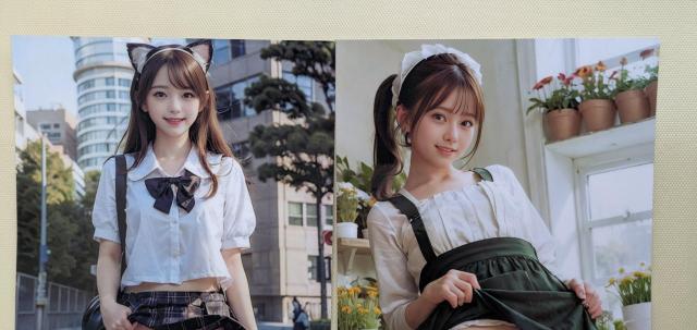 清楚系美少女妄想(◯ー◯ン)カード2枚 < タレントグッズ  清楚系美少女妄想(◯ー◯ン)カード2枚  < タレントグッズの