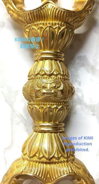 三鈷杵 全長16.7cm 真鍮製 一面器 前具 真鍮製 鬼面型 密教法具 仏教美術 瞑想 修行のお供に  Vajra triden < インテリア/ライフ  三鈷杵 全長16.7cm 真鍮製 一面器 前具 真鍮製 鬼面型 密教法具 仏教美術 瞑想 修行のお供に  Vajra triden < インテリア/ライフの