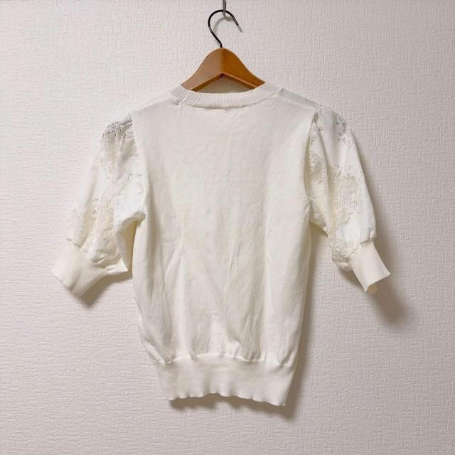◆index/インデックス◆スリーブレースパフスリーブニット★ホワイトS*秋コーデオフィス*美品♪ < ブランド  ◆index/インデックス◆スリーブレースパフスリーブニット★ホワイトS*秋コーデオフィス*美品♪ < ブランドの