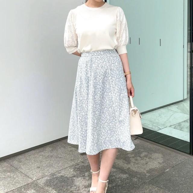 ◆index/インデックス◆スリーブレースパフスリーブニット★ホワイトS*秋コーデオフィス*美品♪ < ブランド  ◆index/インデックス◆スリーブレースパフスリーブニット★ホワイトS*秋コーデオフィス*美品♪ < ブランドの
