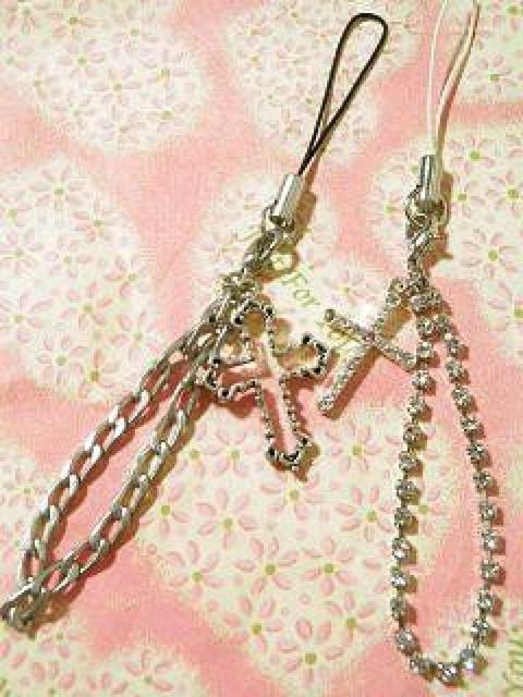 《New》愛*LOVE★くり抜きキラキラクロス*ペアストラップ < 家電/AV  《New》愛*LOVE★くり抜きキラキラクロス*ペアストラップ < 家電/AVの