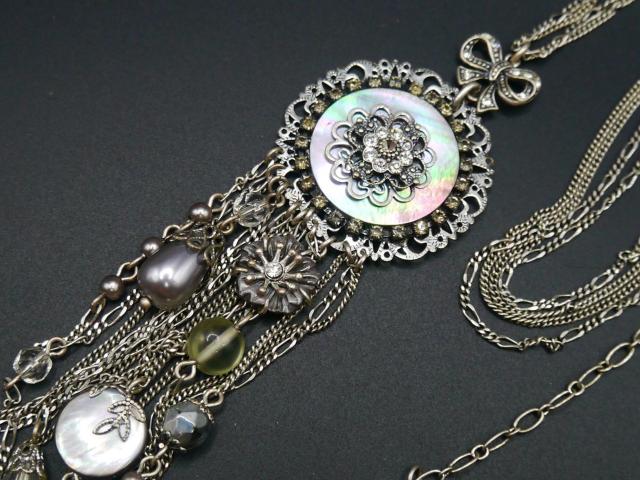新品bohmゴスロリ姫系アンティーク調ゴシック花ネックレス < 女性アクセサリー/時計  新品bohmゴスロリ姫系アンティーク調ゴシック花ネックレス < 女性アクセサリー/時計の