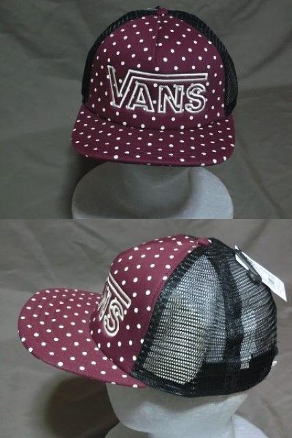 アメカジ バンズ【Vans】ロゴ刺繍入り ドット柄 メッシュCAP < 男性ファッション  アメカジ バンズ【Vans】ロゴ刺繍入り ドット柄 メッシュCAP < 男性ファッションの