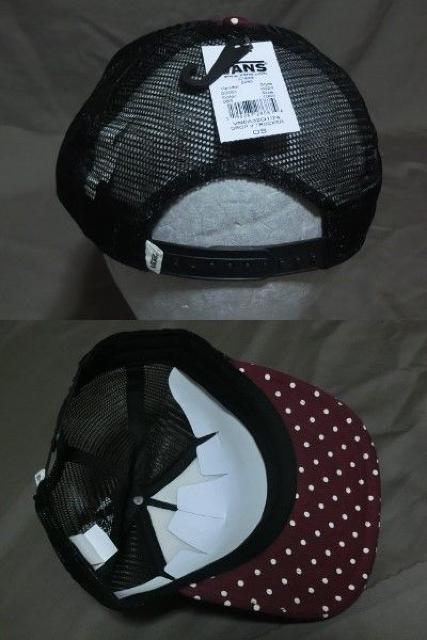 アメカジ バンズ【Vans】ロゴ刺繍入り ドット柄 メッシュCAP < 男性ファッション  アメカジ バンズ【Vans】ロゴ刺繍入り ドット柄 メッシュCAP < 男性ファッションの
