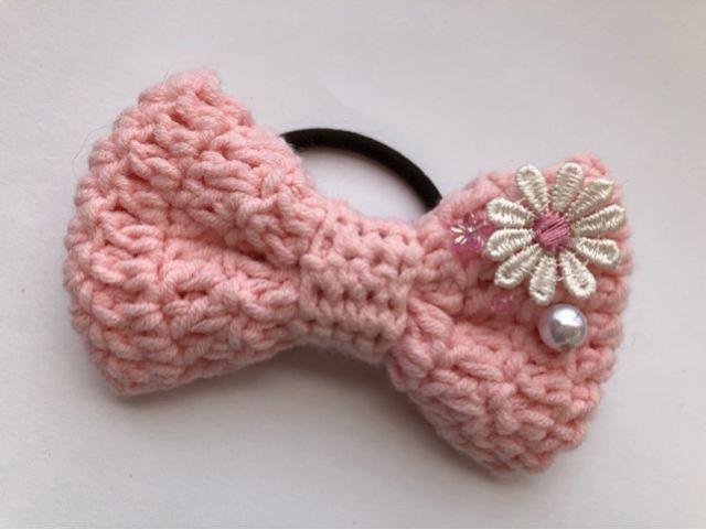 ハンドメイド ヘアゴム リボン ピンク メゾンドフルール好き♪ < 女性ファッション  ハンドメイド ヘアゴム リボン ピンク メゾンドフルール好き♪ < 女性ファッションの
