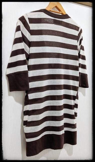 ★ventviolet★ヴァンヴィオレ★カーディガン★白茶ボーダー★七分袖★Mサイズ★春先から秋口までに★まとめ買い歓迎★ < 女性ファッション  ★ventviolet★ヴァンヴィオレ★カーディガン★白茶ボーダー★七分袖★Mサイズ★春先から秋口までに★まとめ買い歓迎★ < 女性ファッションの