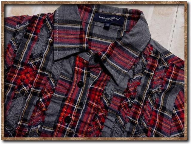 キャサリンハーネル チェック長袖シャツ グレー系 < 女性ファッション  キャサリンハーネル チェック長袖シャツ グレー系 < 女性ファッションの