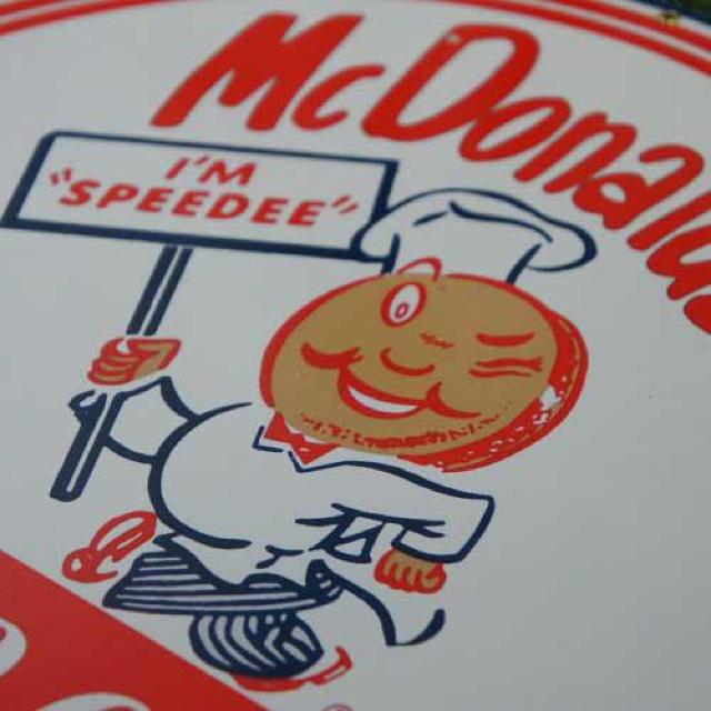 新品【ブリキ看板】McDonald's/マクドナルド Speedee 丸型 < ホビー  新品【ブリキ看板】McDonald's/マクドナルド Speedee 丸型 < ホビーの