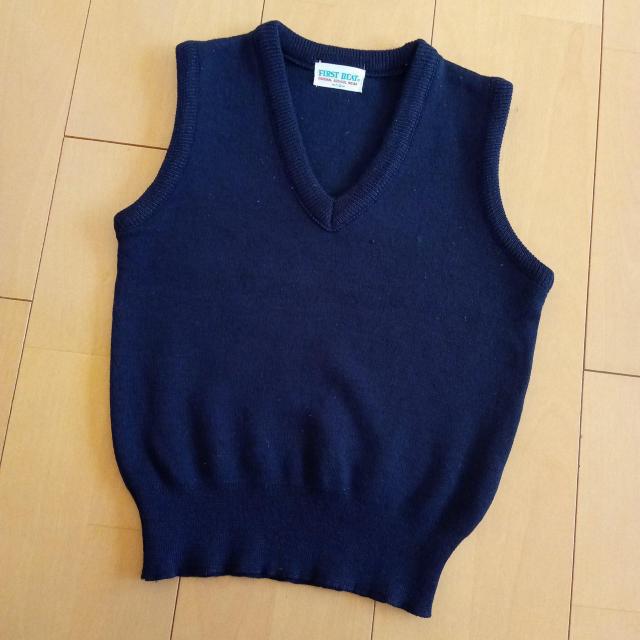 中古スクールベスト制服110紺 日本製 < キッズ/ベビー  中古スクールベスト制服110紺 日本製  < キッズ/ベビーの