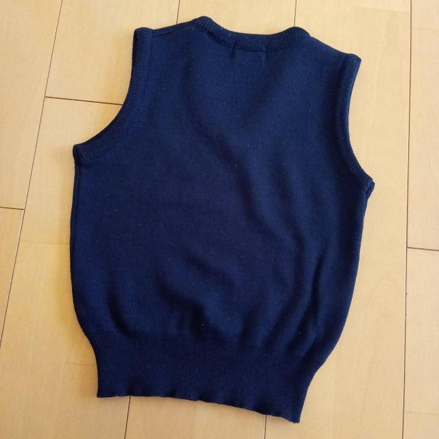 中古スクールベスト制服110紺 日本製 < キッズ/ベビー  中古スクールベスト制服110紺 日本製 < キッズ/ベビーの