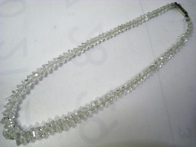 極美品 シルバークラスプ 水晶クオーツ ネックレス グラデーション約4〜10mm < 女性アクセサリー/時計  極美品 シルバークラスプ 水晶クオーツ ネックレス グラデーション約4〜10mm < 女性アクセサリー/時計の