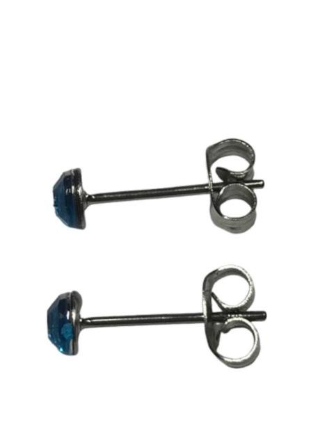 2個1セット 幅4mm ラインストーン スタッドピアス スカイブルー 両耳用 ステンレス アクリル製 シンプル つけっぱなしOK < 女性アクセサリー/時計  2個1セット 幅4mm ラインストーン スタッドピアス スカイブルー 両耳用 ステンレス アクリル製 シンプル つけっぱなしOK < 女性アクセサリー/時計の