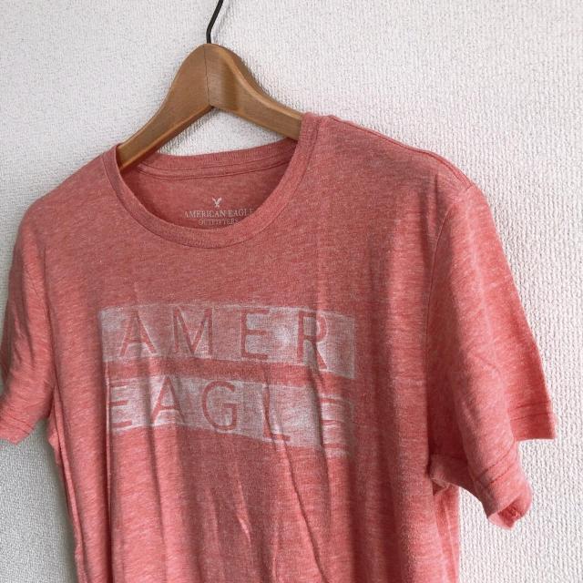 ◆American Eagle/アメリカンイーグル◆定番ロゴTシャツ★メンズXS*サーモンピンク*サーファー♪ < ブランド ◆American Eagle/アメリカンイーグル◆定番ロゴTシャツ★メンズXS*サーモンピンク*サーファー♪ < ブランドの