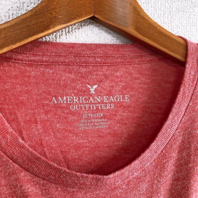 ◆American Eagle/アメリカンイーグル◆定番ロゴTシャツ★メンズXS*サーモンピンク*サーファー♪ < ブランド ◆American Eagle/アメリカンイーグル◆定番ロゴTシャツ★メンズXS*サーモンピンク*サーファー♪ < ブランドの