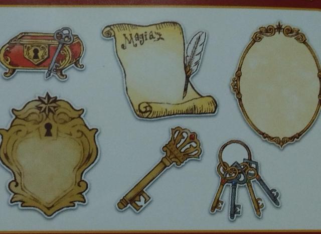 MAGIAシリーズ ☆ 宝石箱 カギ (鍵) 書き込めるピース入りフレークシール < インテリア/ライフ MAGIAシリーズ ☆ 宝石箱 カギ (鍵) 書き込めるピース入りフレークシール < インテリア/ライフの