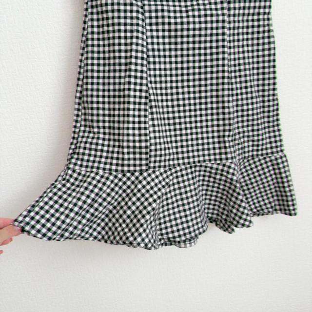 ◆H&M/エイチ&エム◆ギンガムチェック柄ミニワンピース★パフスリーブ袖*ブラック38美品♪ < ブランド  ◆H&M/エイチ&エム◆ギンガムチェック柄ミニワンピース★パフスリーブ袖*ブラック38美品♪ < ブランドの