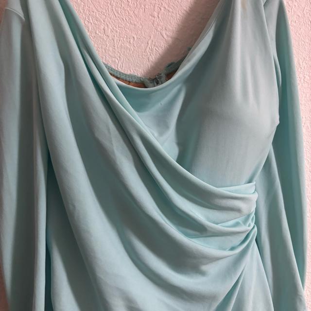 社交ダンスドレス M ミントグリーン ドレープデザイン < レジャー/スポーツ 社交ダンスドレス M ミントグリーン ドレープデザイン < レジャー/スポーツの