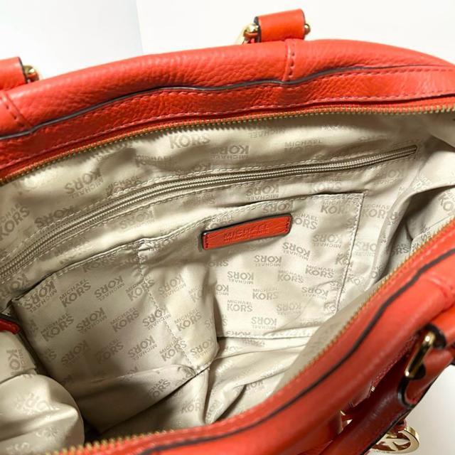 美品 Michael Kors マイケルコース ハンドバッグ オレンジ レッド < ブランド 美品 Michael Kors マイケルコース ハンドバッグ オレンジ レッド < ブランドの