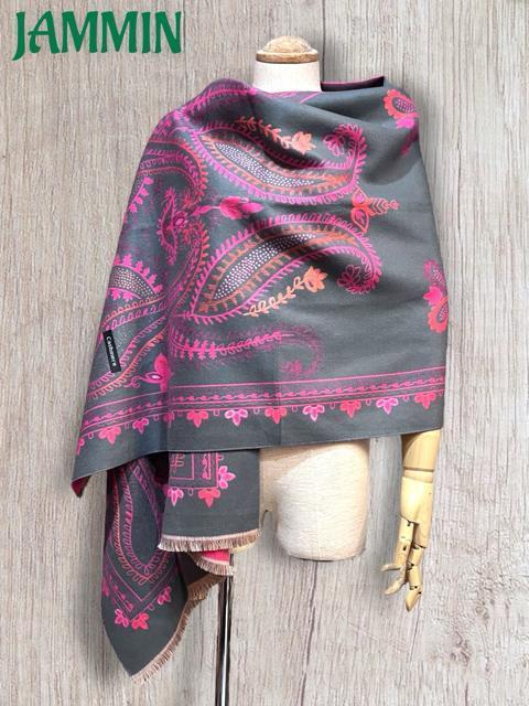 ペーズリー柄カシミヤストール カシミヤストール アジアン エスニック マフラー < 女性ファッション  ペーズリー柄カシミヤストール カシミヤストール アジアン エスニック マフラー < 女性ファッションの