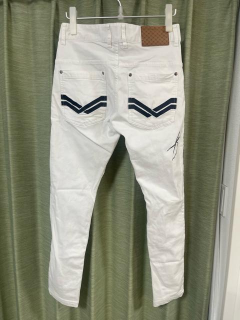 Karl Kani カールカナイ スキニーパンツ ゴルフパンツ白 サイズ32 L ストレッチ パンツ ジーンズ ホワイト 白 < ブランド Karl Kani カールカナイ スキニーパンツ ゴルフパンツ白 サイズ32 L ストレッチ パンツ ジーンズ ホワイト 白 < ブランドの