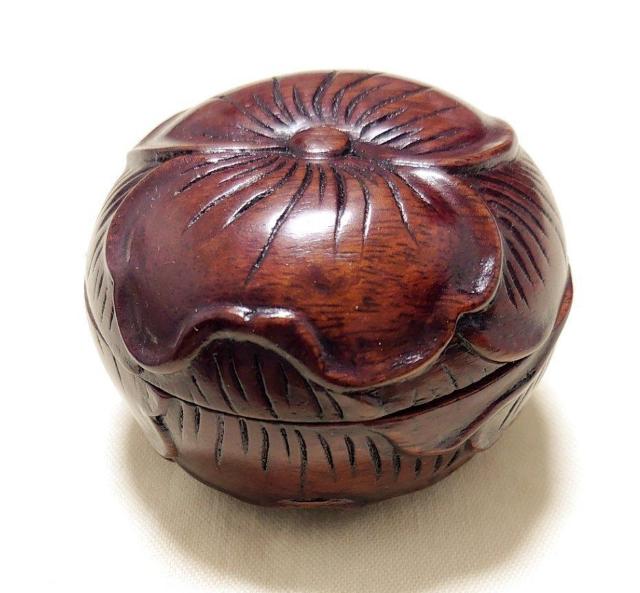 未使用 木彫 花紋 香合 茶道具 < インテリア/ライフ 未使用 木彫 花紋 香合 茶道具 < インテリア/ライフの