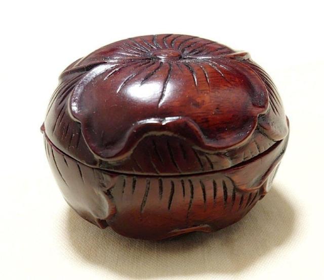 未使用 木彫 花紋 香合 茶道具 < インテリア/ライフ 未使用 木彫 花紋 香合 茶道具 < インテリア/ライフの