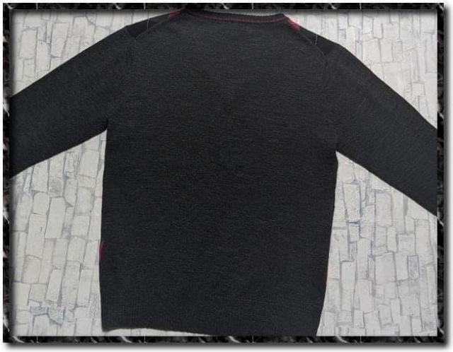 ミッシェルクランオム Vネックアーガイルニット 濃グレー < ブランド ミッシェルクランオム Vネックアーガイルニット 濃グレー < ブランドの