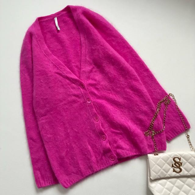 ◆日本製◆カシミヤ100%◆ふわふわシャギーニットカーディガン◆ピンク◆フリー < 女性ファッション ◆日本製◆カシミヤ100%◆ふわふわシャギーニットカーディガン◆ピンク◆フリー < 女性ファッションの