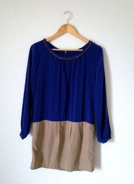 HUNCH◆ロイヤルブルー ビーズ  チュニック ワンピース < 女性ファッション  HUNCH◆ロイヤルブルー ビーズ  チュニック ワンピース  < 女性ファッションの