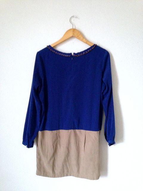 HUNCH◆ロイヤルブルー ビーズ  チュニック ワンピース < 女性ファッション  HUNCH◆ロイヤルブルー ビーズ  チュニック ワンピース < 女性ファッションの