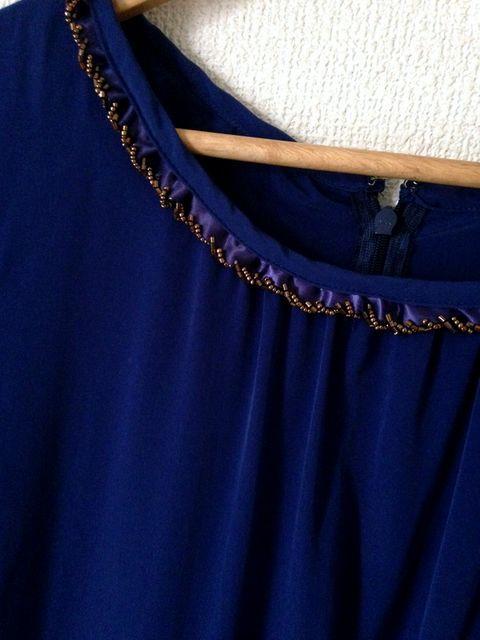 HUNCH◆ロイヤルブルー ビーズ  チュニック ワンピース < 女性ファッション  HUNCH◆ロイヤルブルー ビーズ  チュニック ワンピース < 女性ファッションの