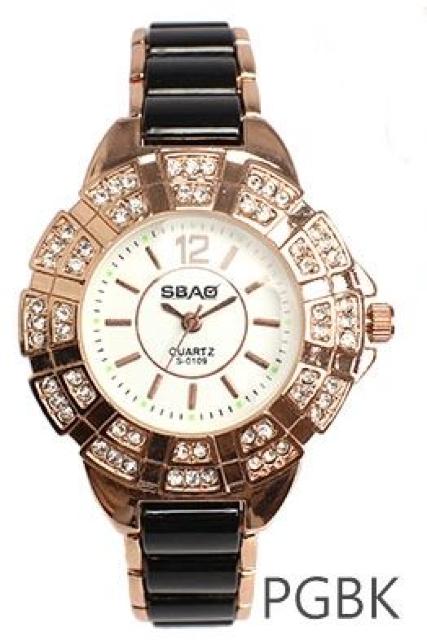 装飾ベゼル★セラミック風コンビベルトレディース腕時計DGBK < 女性アクセサリー/時計  装飾ベゼル★セラミック風コンビベルトレディース腕時計DGBK  < 女性アクセサリー/時計の