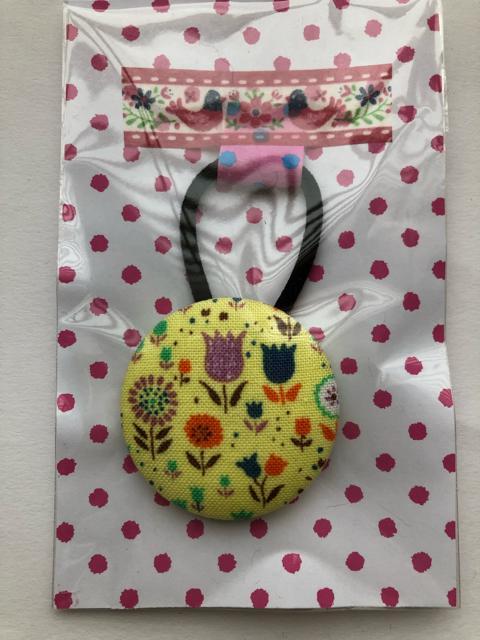 ハンドメイド ヘアゴム 特大 くるみボタン コットン お花 女の子 < 女性ファッション  ハンドメイド ヘアゴム 特大 くるみボタン コットン お花 女の子 < 女性ファッションの