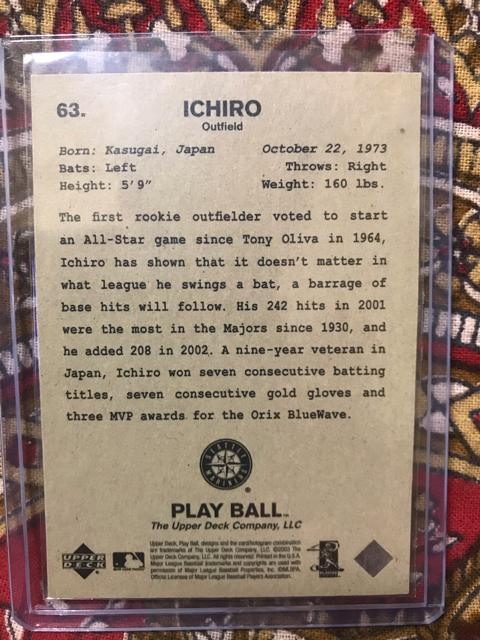 【MLB】『イチロー(ICHIRO)』レギュラーカード.19 < レジャー/スポーツ 【MLB】『イチロー(ICHIRO)』レギュラーカード.19 < レジャー/スポーツの