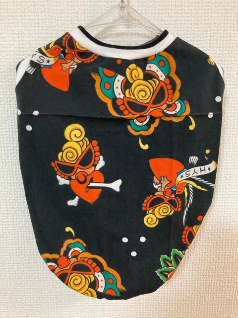 2L★ハンドメイド ヒスミニ シャツ ムツオコラボ 黒 ボーダー 犬服★ < ペット/手芸/園芸  2L★ハンドメイド ヒスミニ シャツ ムツオコラボ 黒 ボーダー 犬服★  < ペット/手芸/園芸の