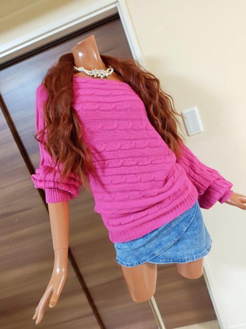 美品★S〜L★パッションピンク★オフショルドルマンチュニック★ < 女性ファッション  美品★S〜L★パッションピンク★オフショルドルマンチュニック★  < 女性ファッションの