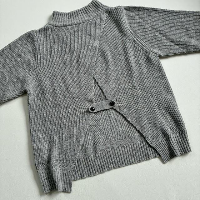 ◆美品◆ルミアン◆ウール混バックスリットニット◆ハイネック◆グレー◆フリー◆ < 女性ファッション ◆美品◆ルミアン◆ウール混バックスリットニット◆ハイネック◆グレー◆フリー◆ < 女性ファッションの