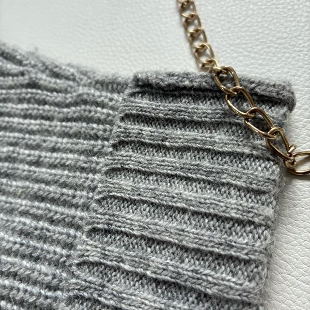 ◆美品◆ルミアン◆ウール混バックスリットニット◆ハイネック◆グレー◆フリー◆ < 女性ファッション ◆美品◆ルミアン◆ウール混バックスリットニット◆ハイネック◆グレー◆フリー◆ < 女性ファッションの