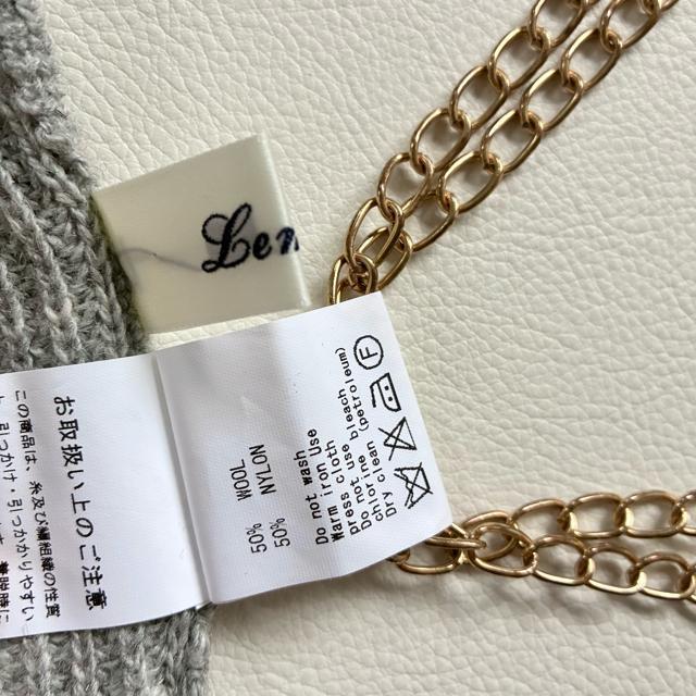 ◆美品◆ルミアン◆ウール混バックスリットニット◆ハイネック◆グレー◆フリー◆ < 女性ファッション ◆美品◆ルミアン◆ウール混バックスリットニット◆ハイネック◆グレー◆フリー◆ < 女性ファッションの