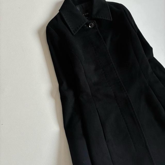 ◆美品◆ルスーク◆カシミヤ100%ロングコート◆ステンカラー◆ブラック黒◆S◆ < ブランド ◆美品◆ルスーク◆カシミヤ100%ロングコート◆ステンカラー◆ブラック黒◆S◆ < ブランドの