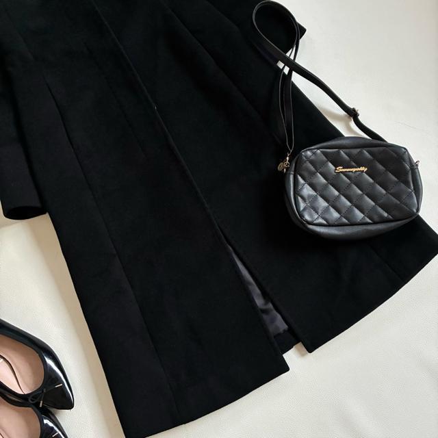 ◆美品◆ルスーク◆カシミヤ100%ロングコート◆ステンカラー◆ブラック黒◆S◆ < ブランド ◆美品◆ルスーク◆カシミヤ100%ロングコート◆ステンカラー◆ブラック黒◆S◆ < ブランドの