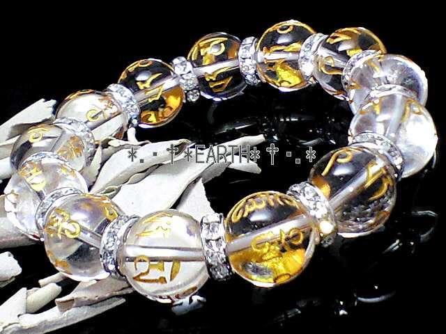 天然石★14ミリ六字真言天然水晶オラオラ数珠 < 男性アクセサリー/時計 天然石★14ミリ六字真言天然水晶オラオラ数珠 < 男性アクセサリー/時計の