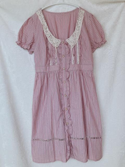 axes femme 前あき パールボタン レース襟 半袖 ワンピース M はおり N2m < ブランド  axes femme 前あき パールボタン レース襟 半袖 ワンピース M はおり N2m  < ブランドの