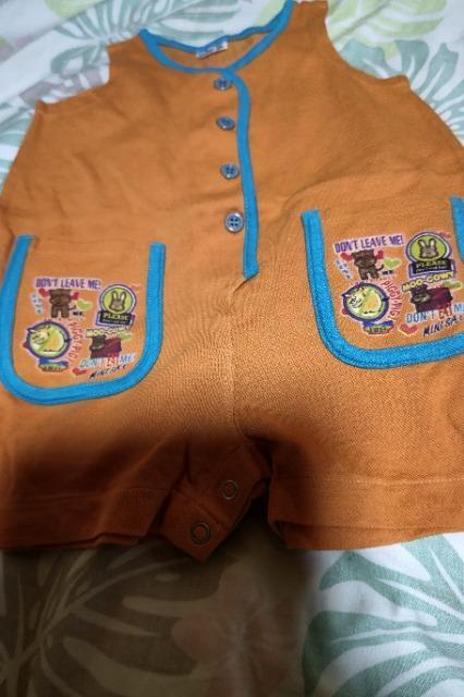 ★新品袖無しオレンジロンパース70 < キッズ/ベビー  ★新品袖無しオレンジロンパース70  < キッズ/ベビーの