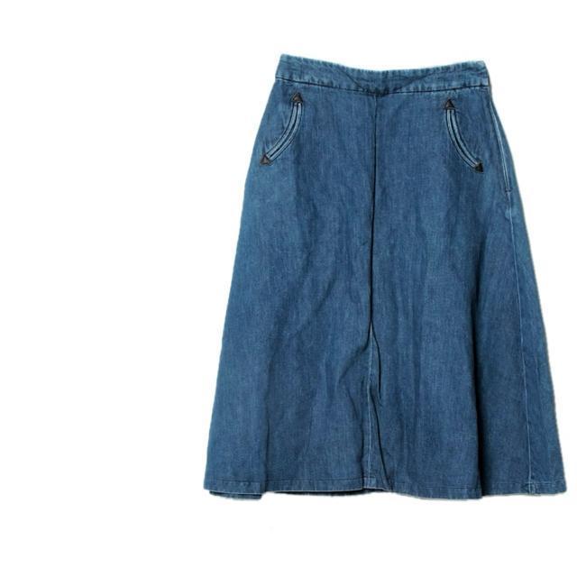 HYSTERIC GLAMOUR デニム 膝丈 フレア スカート < 女性ファッション HYSTERIC GLAMOUR デニム 膝丈 フレア スカート < 女性ファッションの